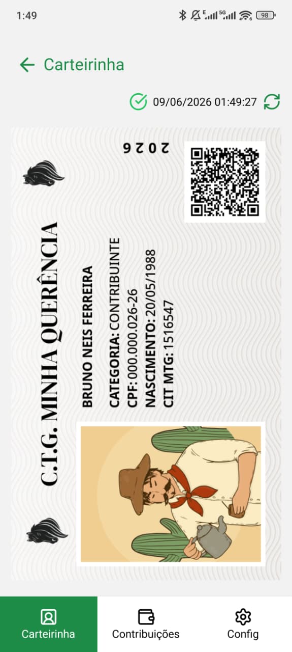 App — Carteirinha digital